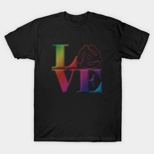 Vinyl Love 45 T-Shirt by bronzarino